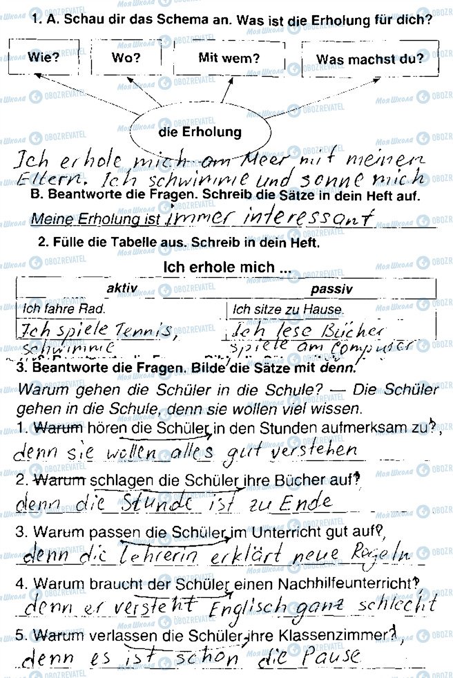 ГДЗ Немецкий язык 7 класс страница Сторінка10