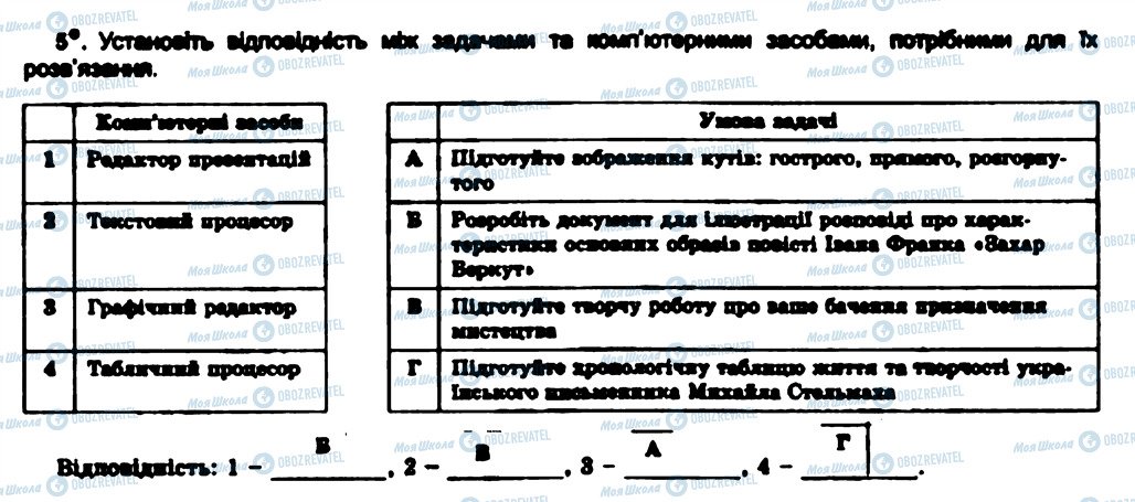 ГДЗ Інформатика 7 клас сторінка 5