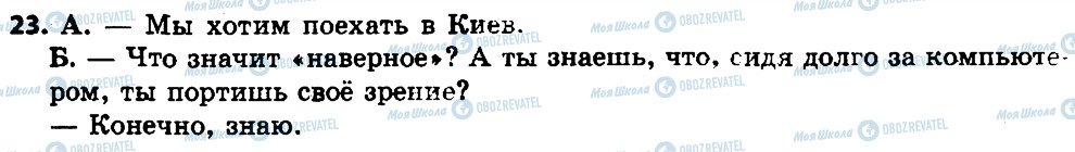 ГДЗ Російська мова 7 клас сторінка 23