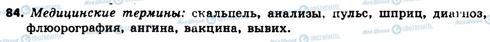 ГДЗ Російська мова 7 клас сторінка 84