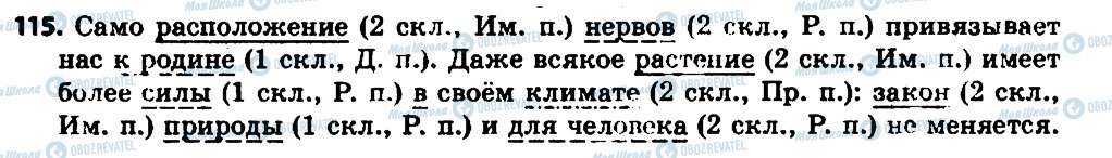 ГДЗ Російська мова 7 клас сторінка 115