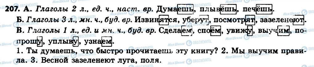 ГДЗ Російська мова 7 клас сторінка 207