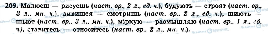 ГДЗ Російська мова 7 клас сторінка 209
