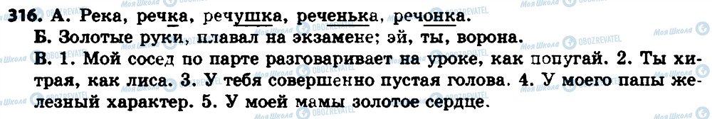 ГДЗ Русский язык 7 класс страница 316