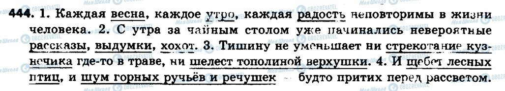 ГДЗ Російська мова 7 клас сторінка 444