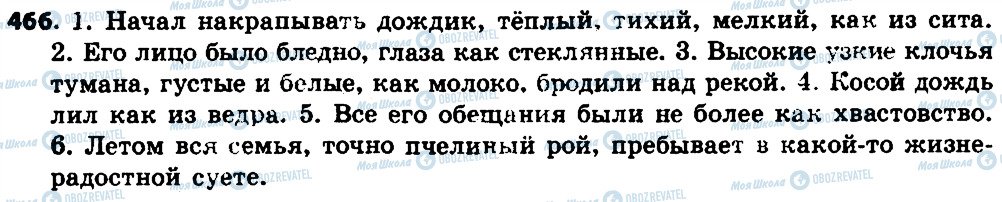 ГДЗ Російська мова 7 клас сторінка 466