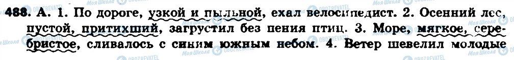 ГДЗ Російська мова 7 клас сторінка 488