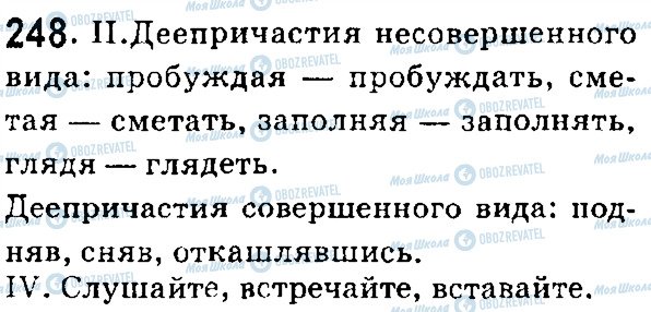 ГДЗ Російська мова 7 клас сторінка 248