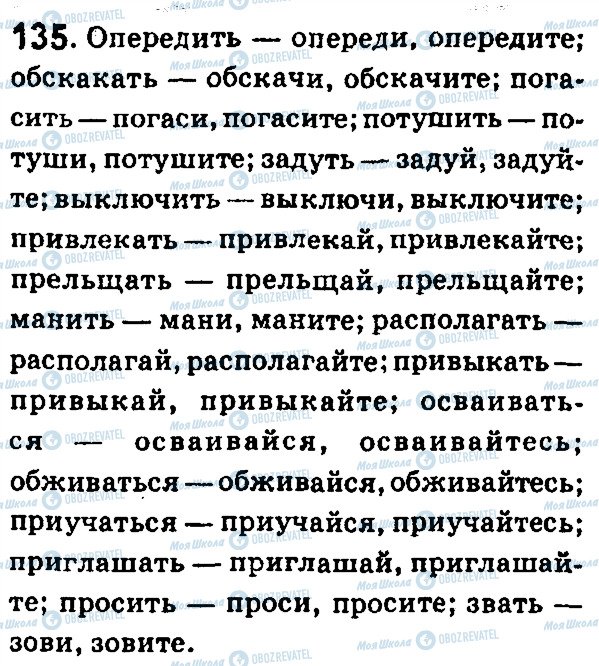 ГДЗ Російська мова 7 клас сторінка 135
