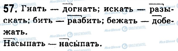 ГДЗ Російська мова 7 клас сторінка 57