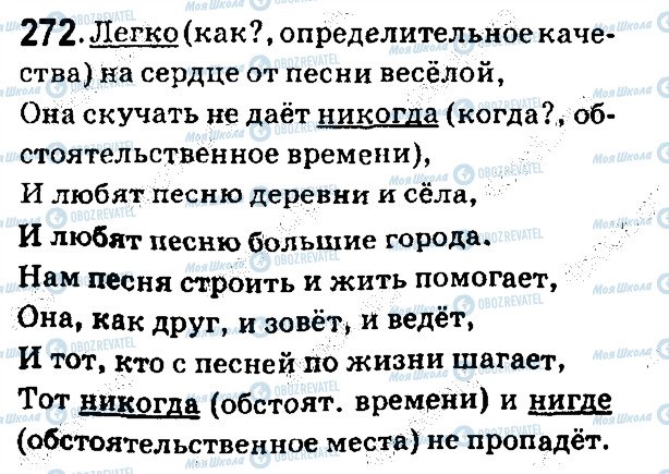 ГДЗ Російська мова 7 клас сторінка 272