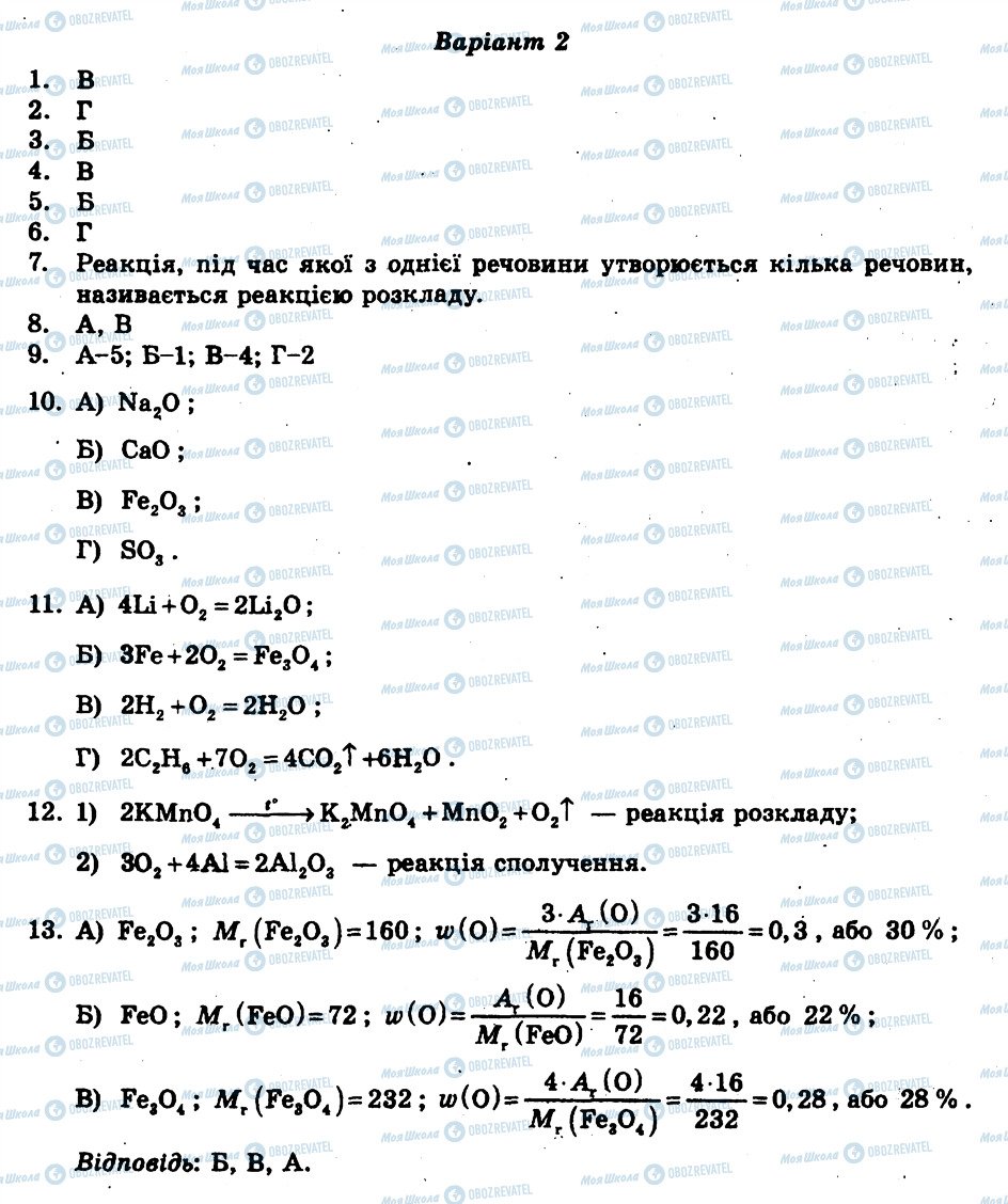 ГДЗ Хімія 7 клас сторінка КР3