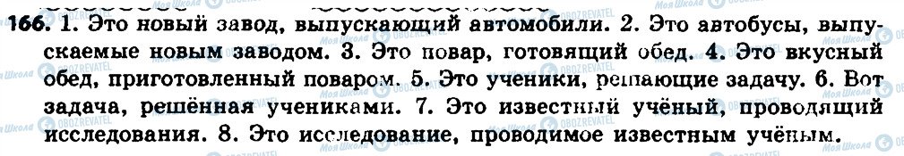 ГДЗ Російська мова 7 клас сторінка 166