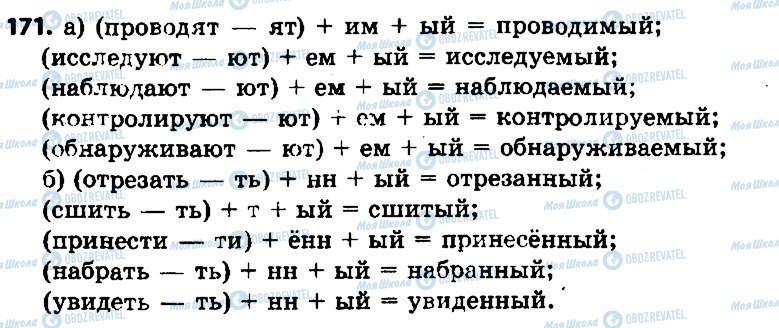 ГДЗ Русский язык 7 класс страница 171