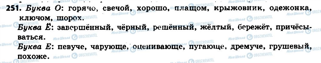 ГДЗ Російська мова 7 клас сторінка 251