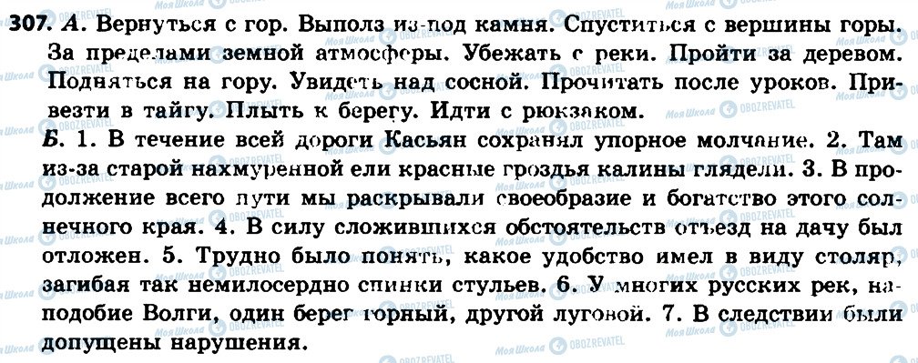 ГДЗ Російська мова 7 клас сторінка 307