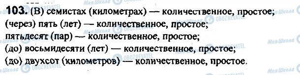 ГДЗ Російська мова 7 клас сторінка 103