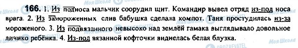 ГДЗ Російська мова 7 клас сторінка 166