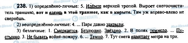 ГДЗ Російська мова 7 клас сторінка 238