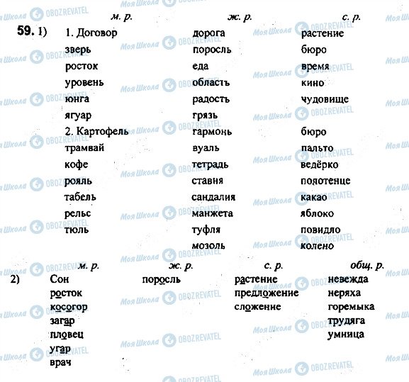 ГДЗ Російська мова 7 клас сторінка 59