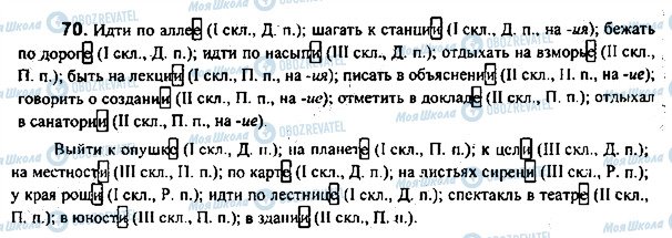 ГДЗ Російська мова 7 клас сторінка 70