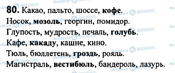 ГДЗ Русский язык 7 класс страница 80