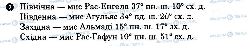 ГДЗ Географія 7 клас сторінка 2