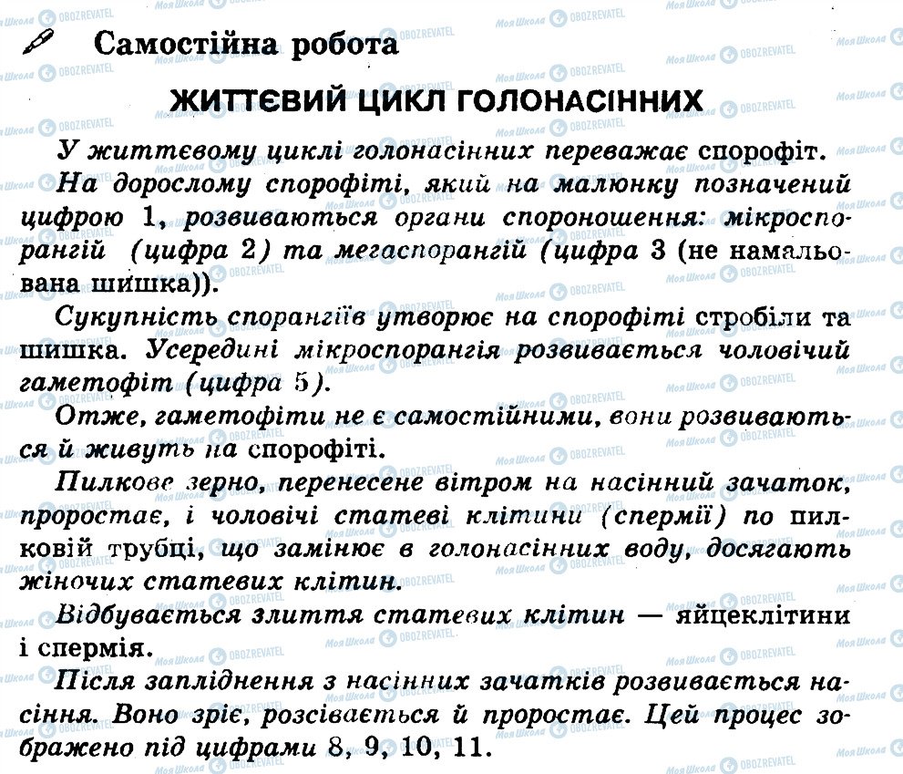 ГДЗ Біологія 7 клас сторінка СР