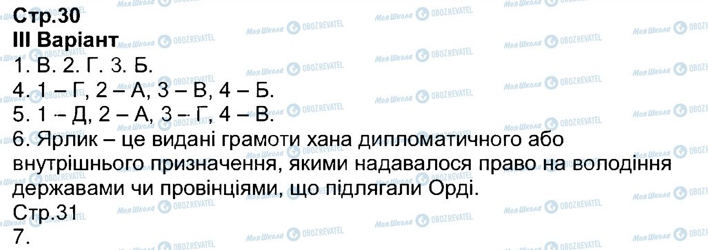 ГДЗ Всесвітня історія 7 клас сторінка 30