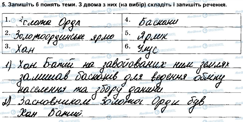 ГДЗ Історія України 7 клас сторінка 5