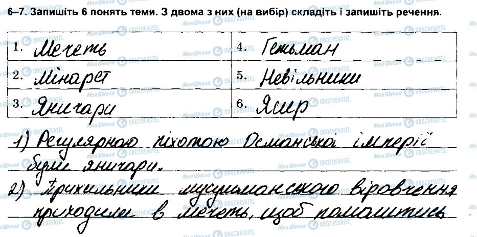 ГДЗ Історія України 7 клас сторінка 6-7
