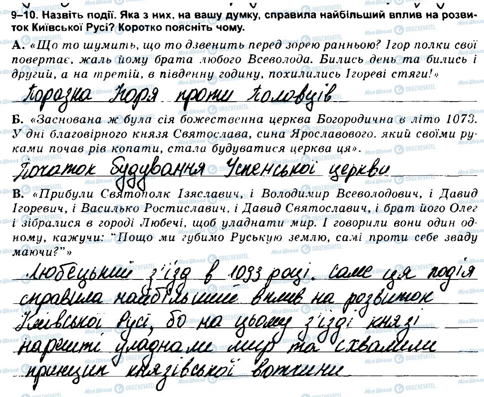 ГДЗ История Украины 7 класс страница 9-10