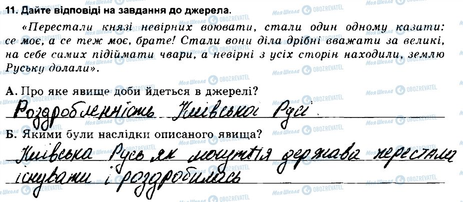 ГДЗ Історія України 7 клас сторінка 11