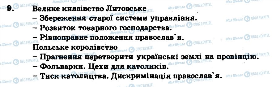 ГДЗ Історія України 7 клас сторінка 9