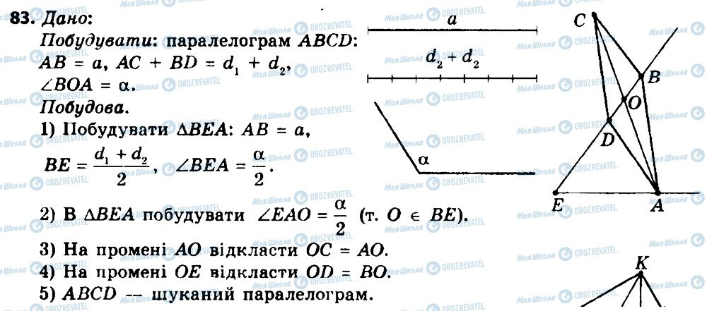 ГДЗ Геометрія 8 клас сторінка 83