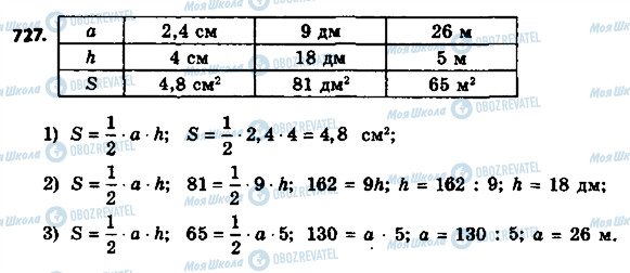 ГДЗ Геометрія 8 клас сторінка 727