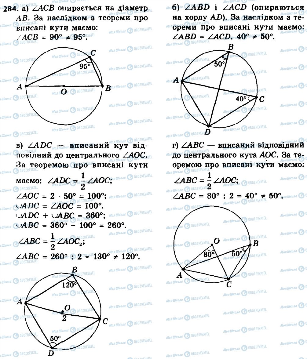 ГДЗ Геометрія 8 клас сторінка 284