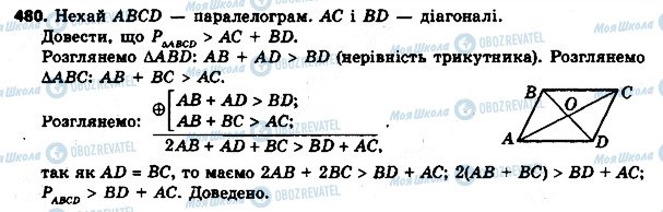 ГДЗ Геометрія 8 клас сторінка 480