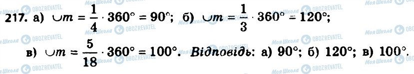 ГДЗ Геометрія 8 клас сторінка 217