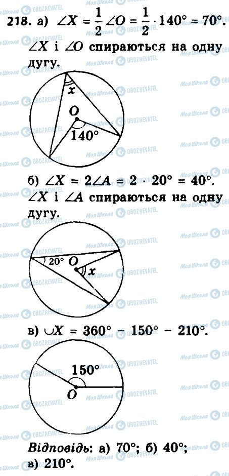 ГДЗ Геометрия 8 класс страница 218