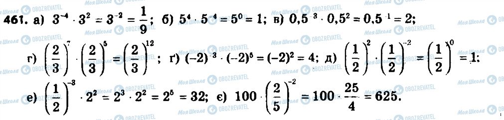 ГДЗ Алгебра 8 класс страница 461