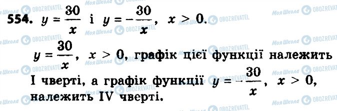 ГДЗ Алгебра 8 клас сторінка 554