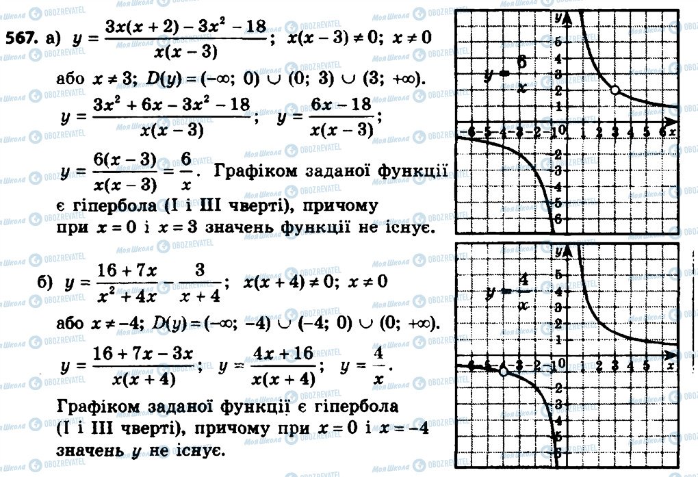 ГДЗ Алгебра 8 клас сторінка 567