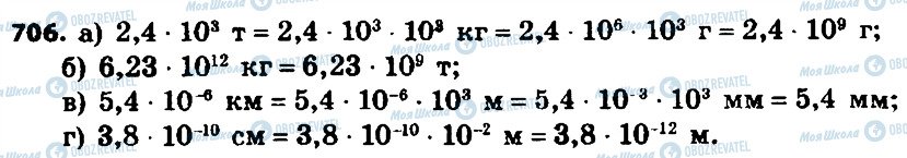 ГДЗ Алгебра 8 клас сторінка 706