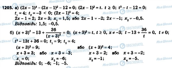 ГДЗ Алгебра 8 клас сторінка 1205