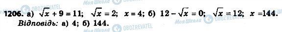 ГДЗ Алгебра 8 клас сторінка 1206