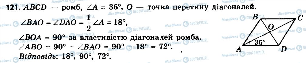 ГДЗ Геометрія 8 клас сторінка 121