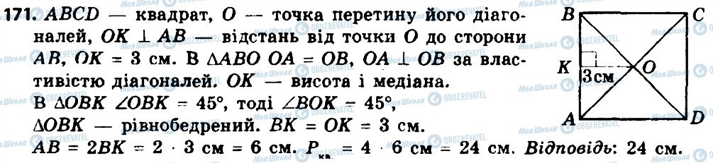 ГДЗ Геометрія 8 клас сторінка 171