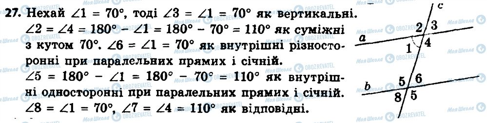 ГДЗ Геометрія 8 клас сторінка 27