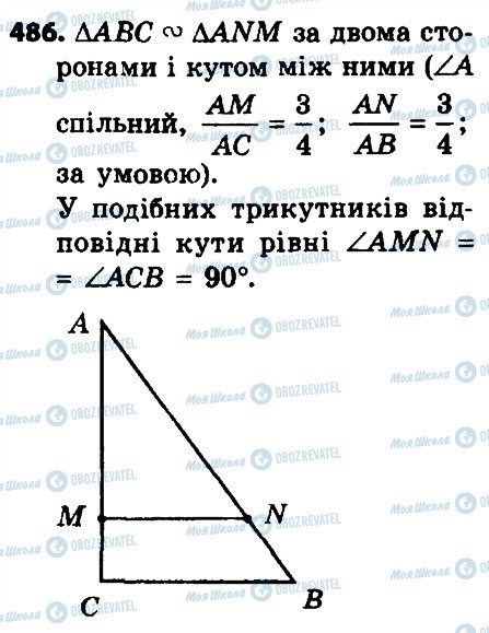 ГДЗ Геометрія 8 клас сторінка 486